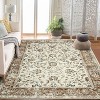 Boho Washable Machine-Woven Area Rug with Non-Slip Backing, Low Pile Soft Faux Wool Carpet for Living Room, Bedroom, Dining Room, indoor - 2 of 4
