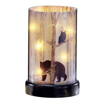 Collections Etc Northwoods Lighted Candle Hurricane