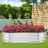2 Pcs 4.5x2x1ft Large Outdoor Planter Boxes Kit,with Open-Ended Base Design,Galvanized Steel Raised,Durable Raised Bed for Outdoor Plants,Gardening - 3 of 4