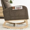 CAVINAS 27.6" W Modern Accent Chair with High Backrest, Living Room Lounge Arm Chair, Rocking Chair with 2 Side Pocket - 4 of 4