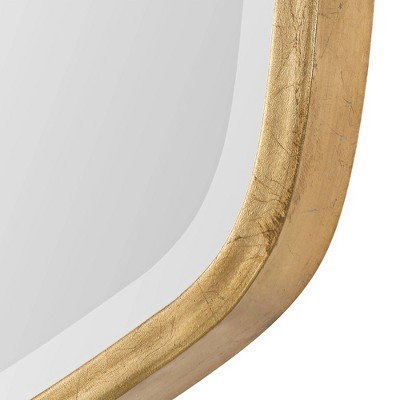 Eleganza Antique Gold Leaf Oval Wall Mirror 22" x 36"