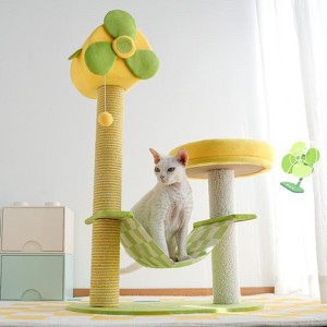Paaaawaters Cat climbing frames and multi-level cat towers,removable pet gel pads, and hammocks. - 1 of 4