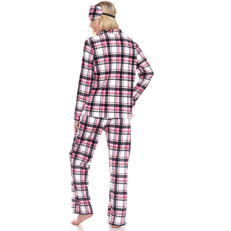 Women's Three-Piece Pajama Set - White Mark, 3 of 4