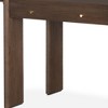 HomeRoots 59" Dark Brown Solid Wood Oval Writing Desk - 4 of 4