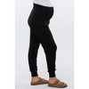 PinkBlush Black Maternity Band Jogger Pants - 3 of 4