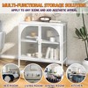 VYNXARIA Metal Sideboard Cabinet - Accent Storage with 2 Glass Doors & Adjustable Shelves for Kitchen & Living Room - 4 of 4