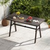 Tangkula 59" x 29.5" Rectangle Rustproof Patio Dining Table w/ 1.93" Umbrella Hole - 2 of 4