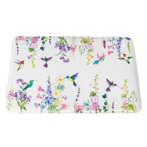 Collections Etc Blossoming Hummingbird Garden Skid-Resistant Foam Bath Mat - 1 of 2