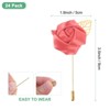Unique Bargains Ribbon Alloy Outdoor Irregular Flower Lapel Pin 24 Pcs - 3 of 4