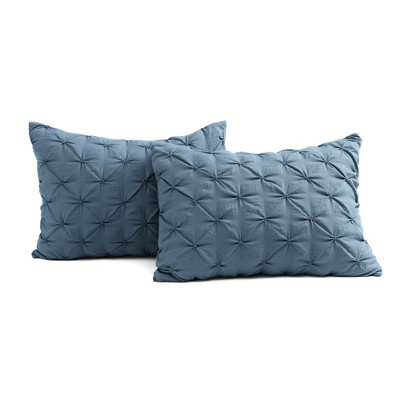 Lush Decor Lush Décor Ravello Pintuck Comforter Stormy Blue - 5 Piece Bedding Set - Full / Queen — фото 4