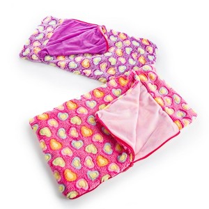 The Queen's Treasures Set of Two Pink & Purple 18 Inch Doll Sleeping Bags - 1 of 4