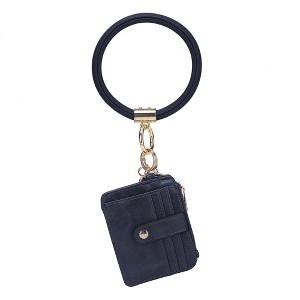 MKF Collection Jordyn Vegan Leather Bracelet Keychain with a Credit Card Holder by Mia K - 1 of 3