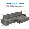 Modular Sectional Sofa, U/L-Shaped Couch w/ Removable Cover, Modern Convertible Deep Seat Sofa, Comfy Cloud Sleeper Sofa Couch for Living Room&Office - 3 of 4