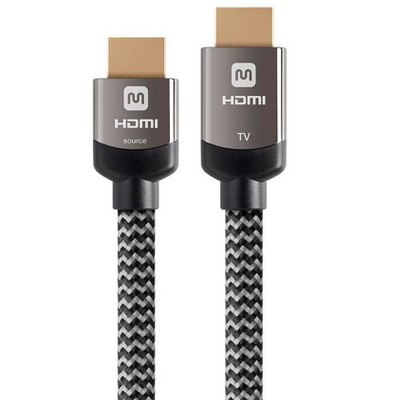 Monoprice HDMI Cable - 25 feet - Gray | High Speed, Active Chipset, 4K@60Hz, 18Gbps, 26AWG, CL3 Rated, Compatible with Apple TV / Roku / Blu-Ray Disc