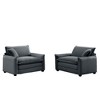 2-Piece Corduroy Deep-Seat Armrest Sofa Set - 3 of 4