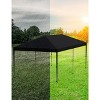 10'x20' Commercial Pop Up Canopy Tent - Heavy Duty Steel Frame with 4 Sidewalls, Waterproof 210D Oxford, Black - 4 of 4