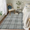 Checkered Area Rug – Non-Slip Machine Washable Low Pile Farmhouse Rug for Living Room/Bedroom/Dining Room - 3 of 4