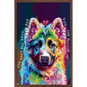 Trends International Dean Russo - The Rescue Pup Framed Wall Poster Prints - 1 of 4