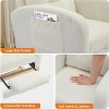 Modern Nursery Rocking Chair, Comfortable Rocker Recliner with Side Pocket, Footrest and USB Port, Mid Century Upholstered Rocker Glider, High Back - 4 of 4