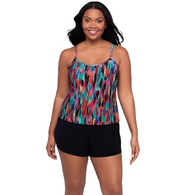Trimshaper Women's Farrah Swim Romper with Pockets