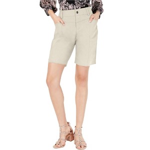 I.N.C International Concepts Womens Bengaline Casual Walking Shorts, Beige, 16 - 1 of 1