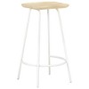 vidaXL Bar Stool Set of 4 Bleached wood and white - 3 of 4