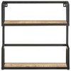 vidaXL Wall Shelf 31.5"x7.9"x23.6" Rough Mango Wood - 2 of 4