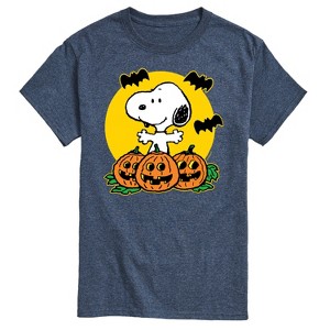 Men's - Peanuts - Snoopy Pumpkin Patch Short Sleeve Graphic T-Shirt - 1 of 4