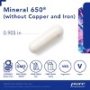 Pure Encapsulations Mineral 650 Without Copper & Iron - Hypoallergenic Combination of Balanced Chelated-Minerals - 180 Capsules - 3 of 4
