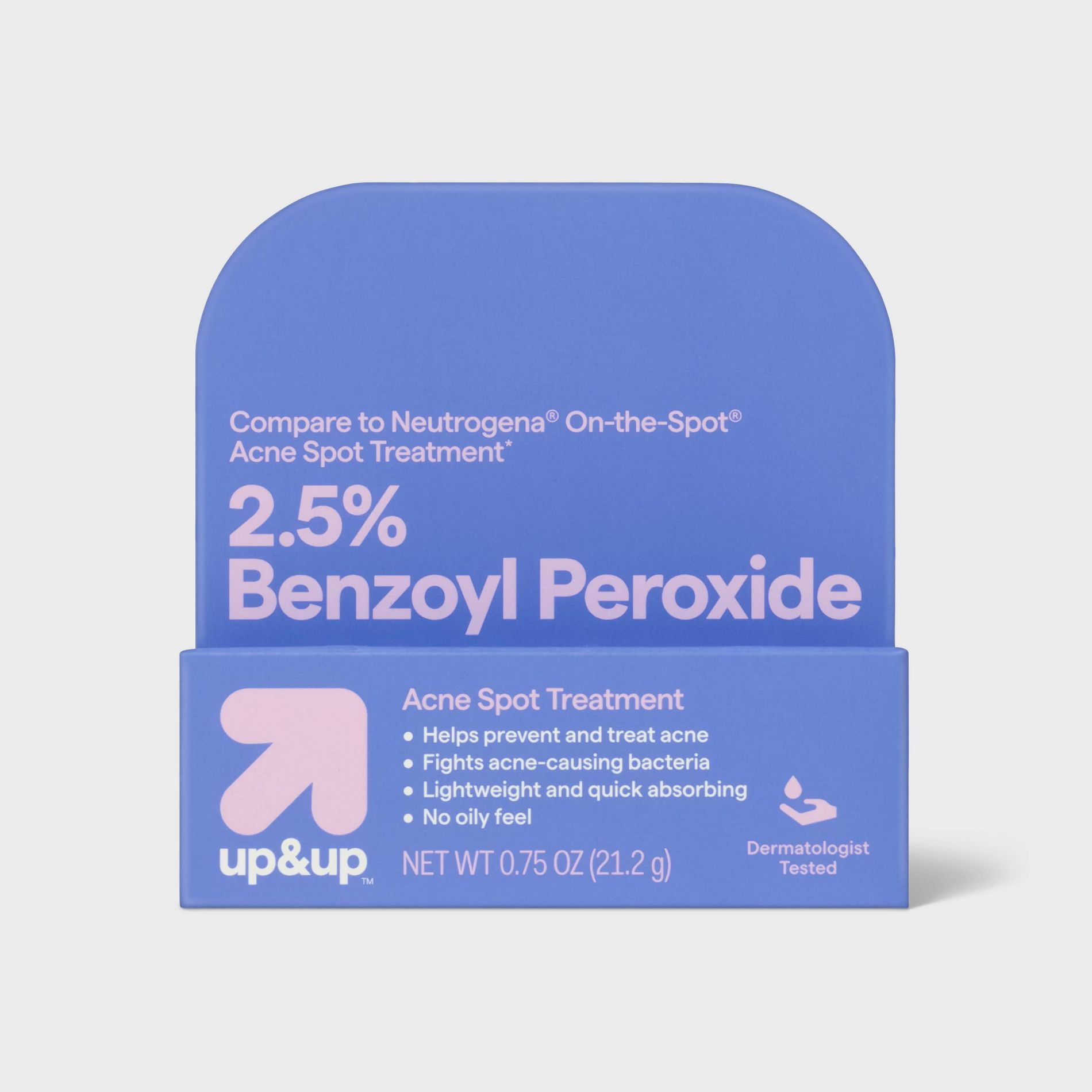 Acne Spot Treatment .75oz - up&up™: Benzoyl Peroxide Cream for Acne-Prone Skin, Face Blemish Solution, Unscented Formula