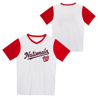 MLB Washington Nationals Boys' Pinstripe Pullover Jersey