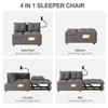 TIRAMISUBEST 4 in1 Cloud Velvet Sofa Bed 55.51 inch Velvet Pull-out Bed 3 Angle Adjustable USB Port Swivel Stand - 3 of 4