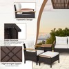Tangkula 7PCS Rattan Patio Conversation Furniture Set Cushioned Outdoor Wicker Sofa Set - 4 of 4