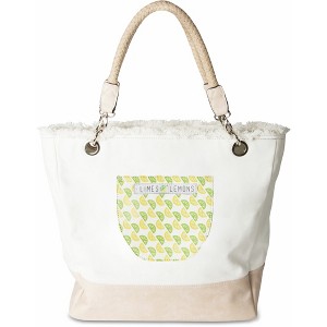 Pavilion Gift Company - A-Peel-ing- White - 18" x 15" x 6.75" Large Canvas Tote Bag - Handbags - 1 of 4