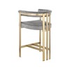 Meridian Furniture,Marcello Grey Velvet Counter Stool, Set of 2 - 2 of 4
