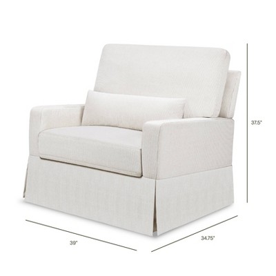 Fog Chatham Stripe Eco-Weave Pillowback Swivel Glider Chair