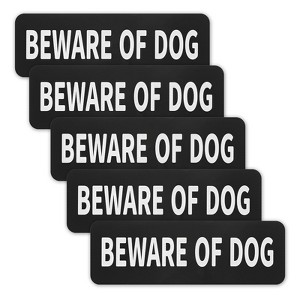 Unique Bargains Indoor Outdoor Yard Home Acrylic Self-adhesive Durable Beware of Dog Sign 3x9 Inch - 1 of 4