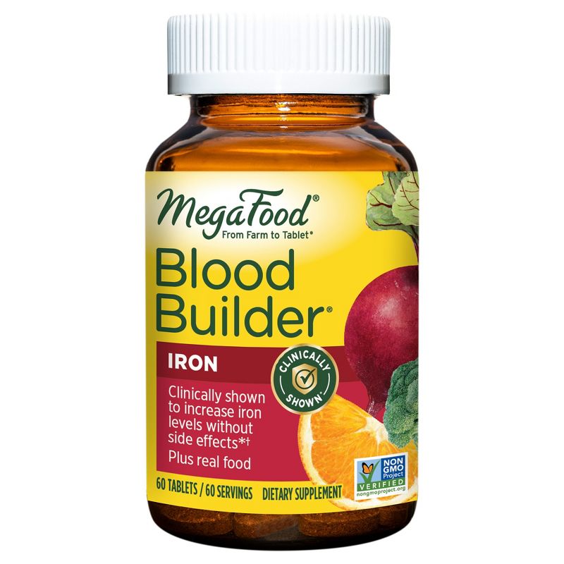 MegaFood Blood Builder Vegan Iron Supplement Tablet, 1 of 16