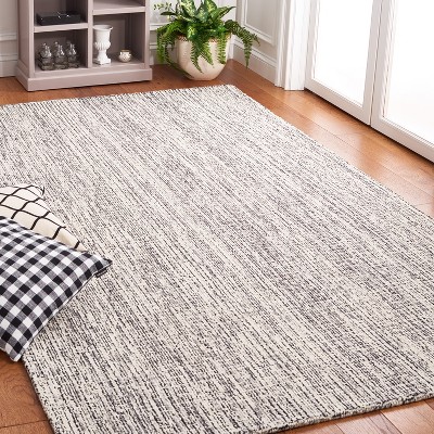 Gray Abstract Hand-Tufted Wool 8' x 10' Area Rug