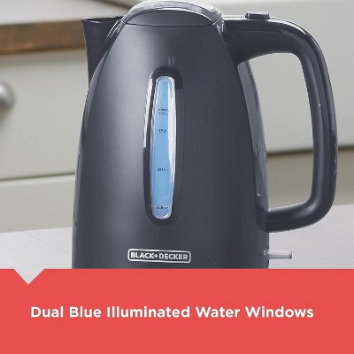 1.7L Gray Stainless Steel Cordless Electric Kettle