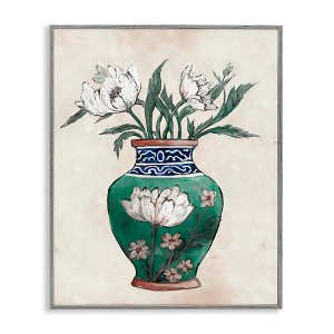 Stupell Industries Floral Oriental Vase Framed Giclee Art - 1 of 4
