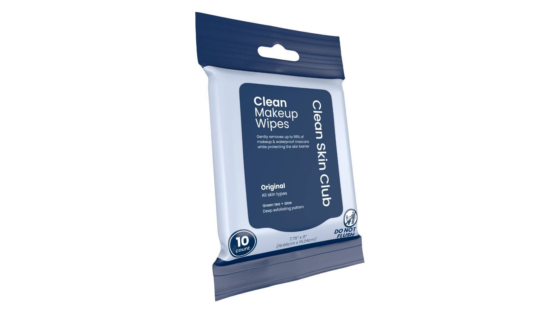 Clean Skin Club Makeup Facial Cleansing Wipes Original - 10ct