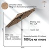 PAGED 15FT Rectangle Patio Umbrella Large Outdoor Market Umbrella with Crank, Self-locking Function, Durable Base and 12 Ribs for Garden - 4 of 4