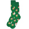 Memoi Men's Smiley Face Santa Holiday Novelty Crew Socks Green 10-13 - 3 of 4