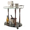 Rolling Bar Cart 27.375" H – 2-Tier Glass Serving Trolley with Bottle Holders By Old Modern Handicrafts - 4 of 4