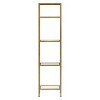 73" Aimee Narrow Etagere - Crosley: Modern Luxury Glass Shelf Unit, Powder-Coated Steel Frame, 4-Tier - 2 of 4