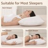 Luxury Feathers Down Pillows Queen Size, 2 Pack, Hotel Quality, Soft Organic Cotton Covers - 3 of 4