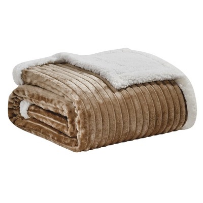 Plazatex Soft Plush Corduroy High Pile Fleece Lined Oversized Blankets All Season Comfort for Bedroom or Lounging on Couch