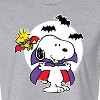 Women's - Peanuts - Snoopy Woodstock Vampire Cropped Graphic T-Shirt - 2 of 4