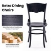 SEVOBAL Office Dining Chair Set of 2 High Back Wooden Chair Accent Chair Sturdy Task Chairs for Banquet Kitchen Living Room, Black, 18.1"*19.7"*35" - 3 of 4